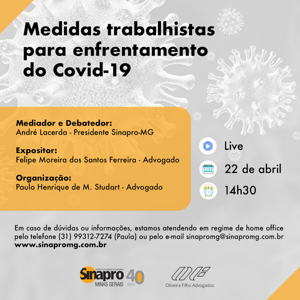 Live medidas trabalhistas para enfrentamento do Covid-19