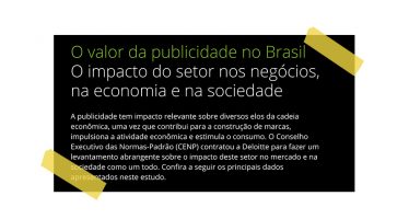 CADA REAL INVESTIDO EM PUBLICIDADE RENDE OITO VEZES MAIS PARA A ECONOMIA.
