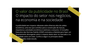 CADA REAL INVESTIDO EM PUBLICIDADE RENDE OITO VEZES MAIS PARA A ECONOMIA.